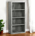 11.75" x 23.75" x 47.5" Cappuccino Particle Board Adjustable Shelves Bookshelf